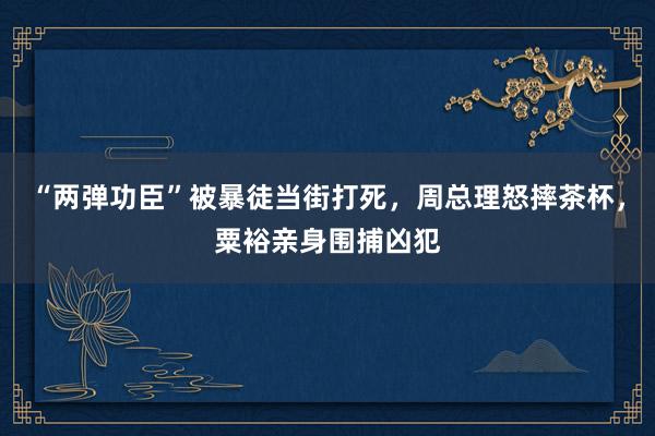 “两弹功臣”被暴徒当街打死，周总理怒摔茶杯，粟裕亲身围捕凶犯